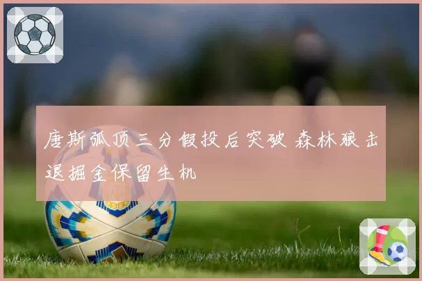 唐斯弧顶三分假投后突破 森林狼击退掘金保留生机